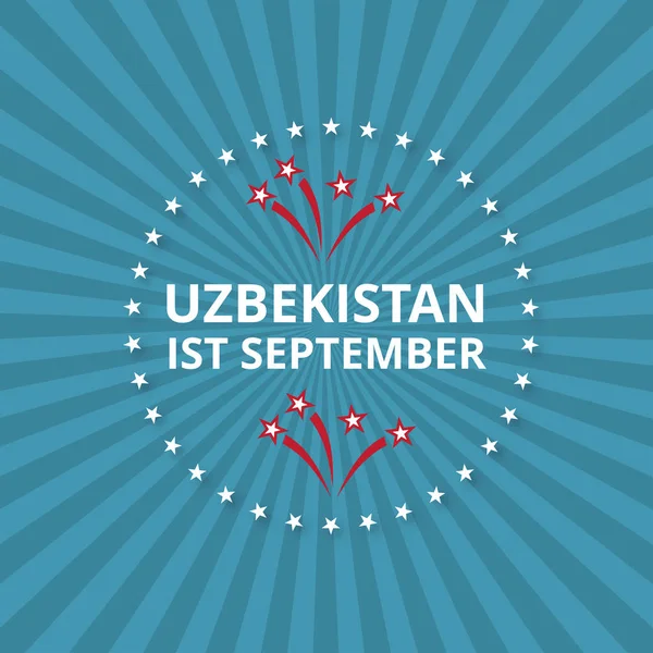 Üzbegisztán függetlenség napja címke — Stock Vector