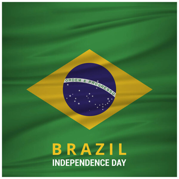 Brazil Independence Day greeting card — Stock Vector