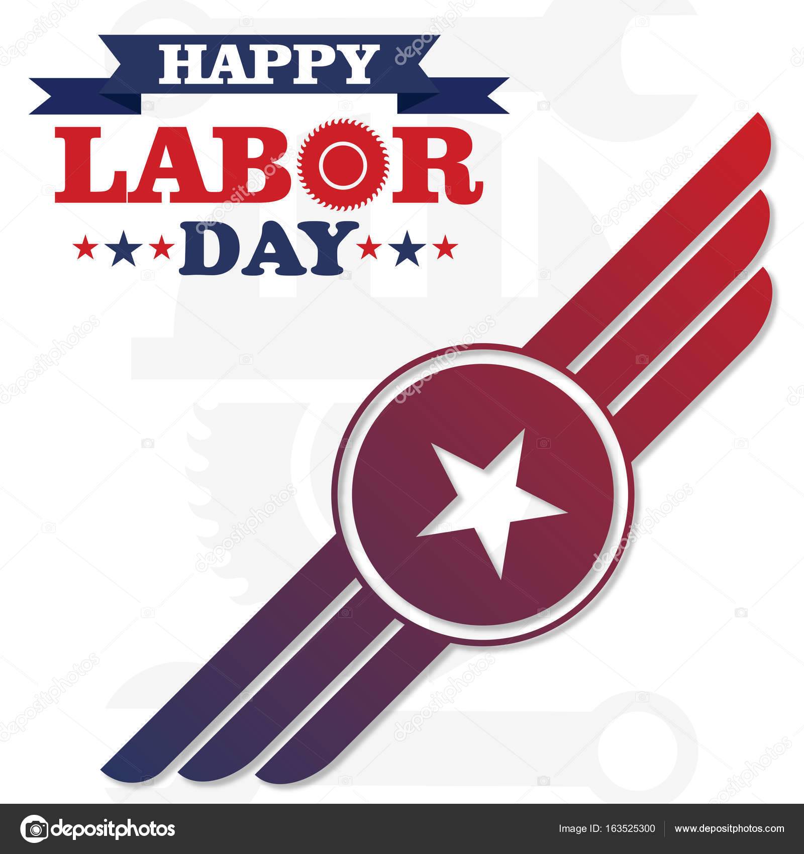 American labor day greeting card Stock Vector Image by ©ibrandify