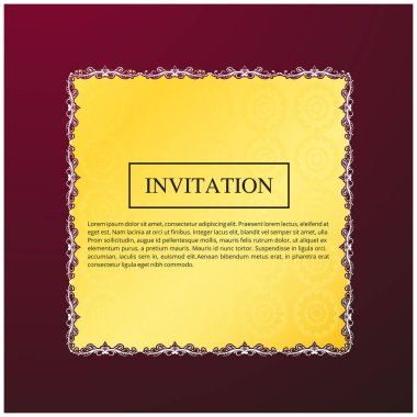 Düğün davetiyesi.