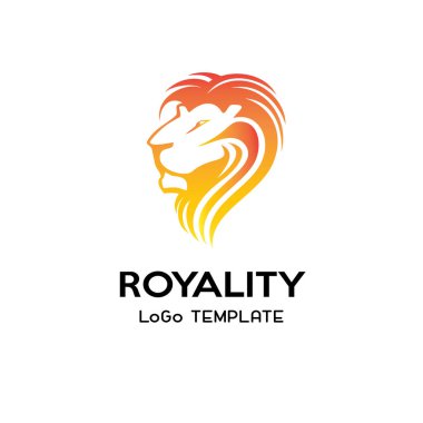 Aslan logo tasarım şablonu 