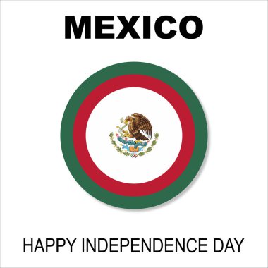 Meksika bağımsızlık günü tebrik kartı.