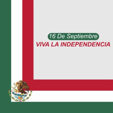 Meksika bağımsızlık günü tebrik kartı.