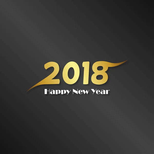 2018 mutlu yeni yıl tasarım — Stok Vektör
