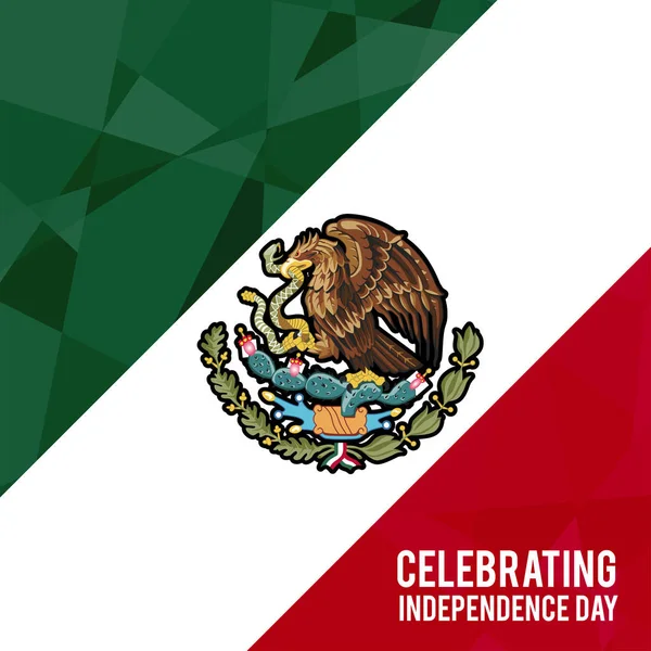 Tarjeta de felicitación día de la independencia de México — Vector de stock