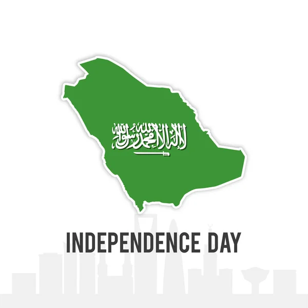 Kartu Hari Kemerdekaan Arab Saudi - Stok Vektor