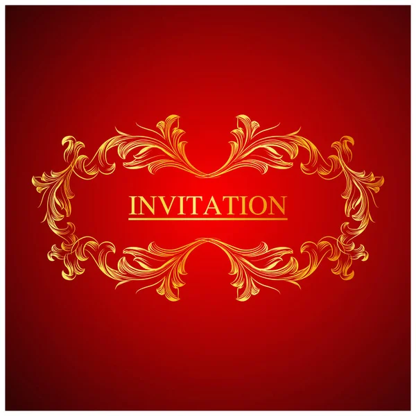 Carte d'invitation Vintage — Image vectorielle