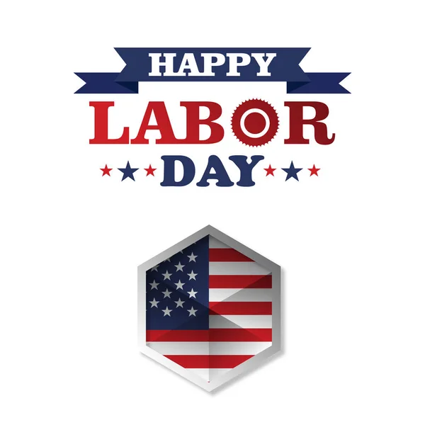 American labor day greeting card — Stock Vector