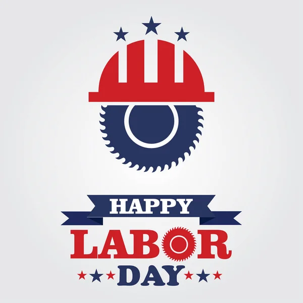 American labor day greeting card — Stock Vector