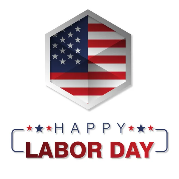 American labor day greeting card — Stock Vector