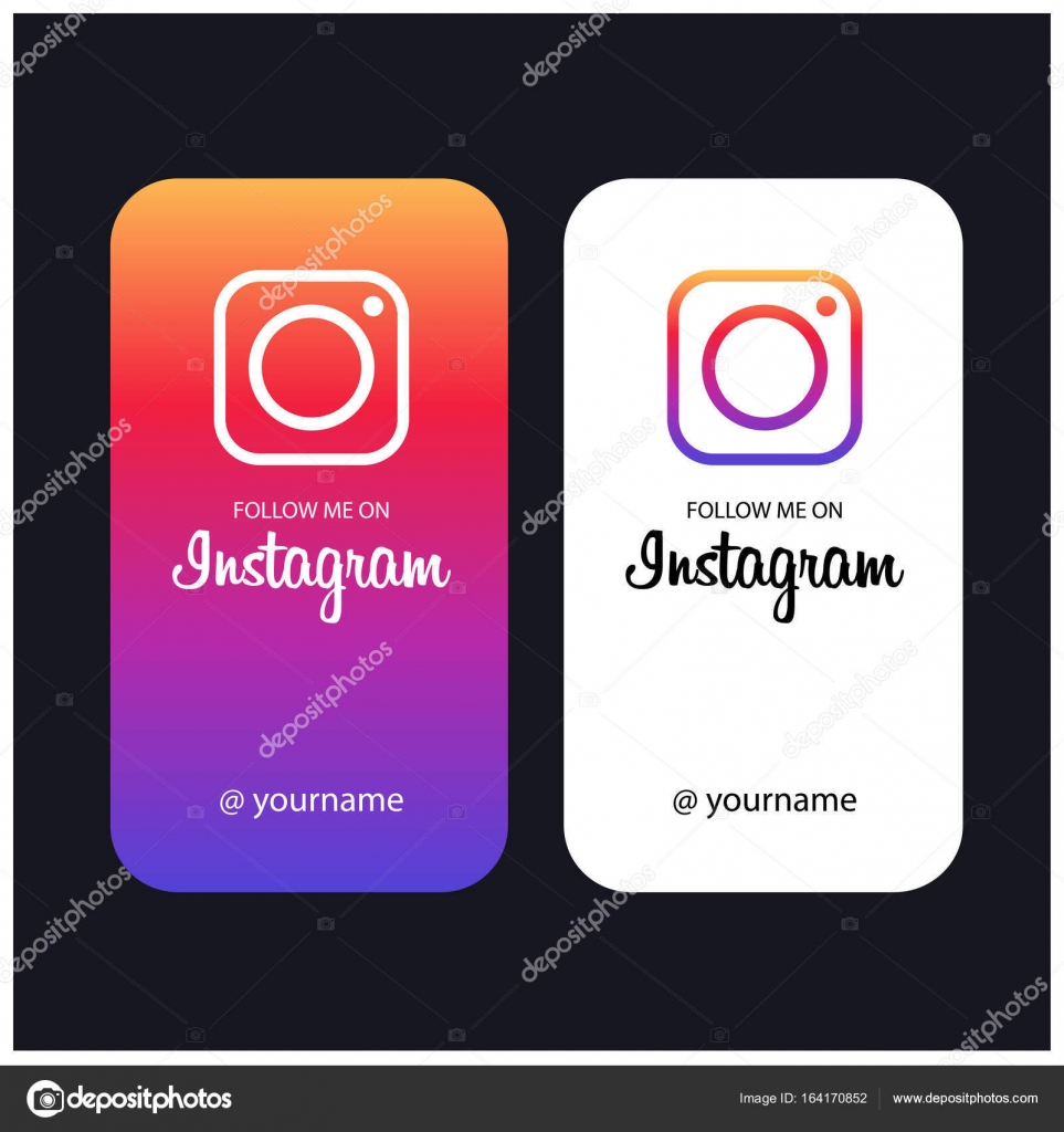 Follow Me On Instagram Creative Cards Vector Image By C Ibrandify Vector Stock 164170852
