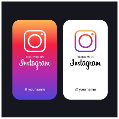 Beni Instagram yaratıcı kartları takip