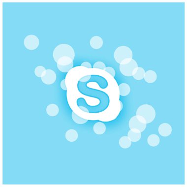 Beyaz Skype logosu 