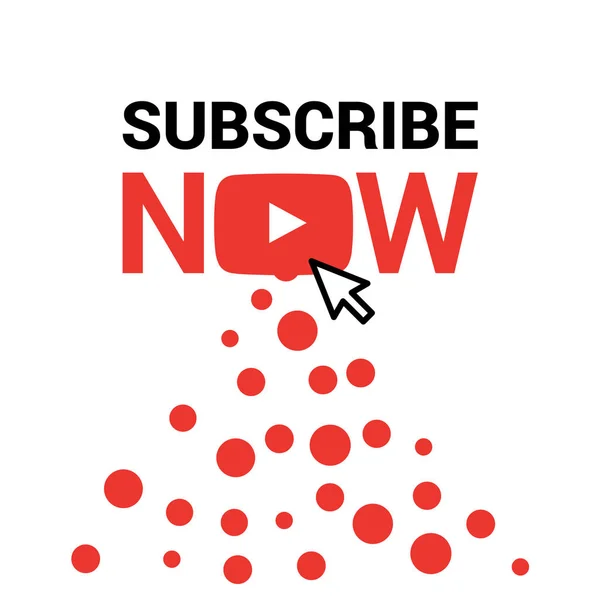Düğme logolu YouTube — Stok Vektör