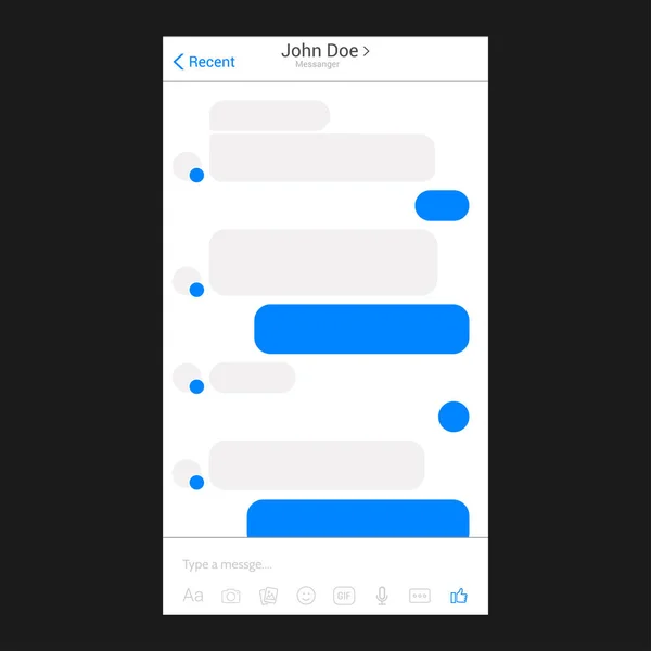Lege sjabloon voor messenger-venster — Stockvector