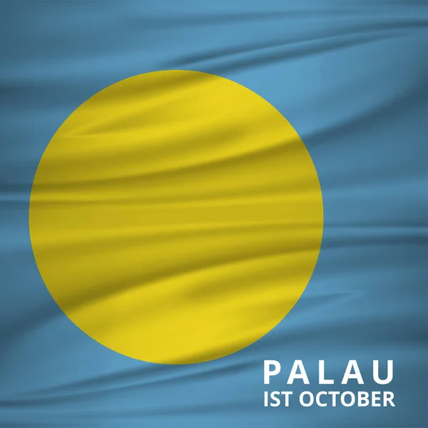 Patriotiska Banner för självständighetsdagen av Palau — Stock vektor
