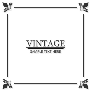Çiçek kenarlıklı VINTAGE Poster 