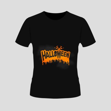 Cadılar Bayramı tarzı tasarım ile t-shirt 