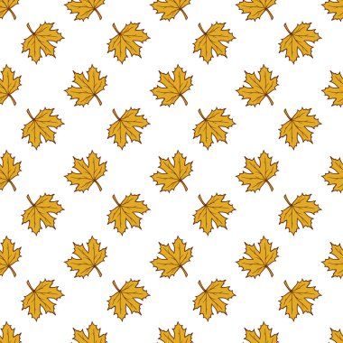 sonbahar yaprakları ile desen