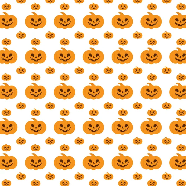 Patrón de Halloween con calabazas talladas — Archivo Imágenes Vectoriales