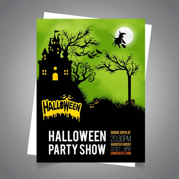 Feliz Halloween invitación para la fiesta — Vector de stock