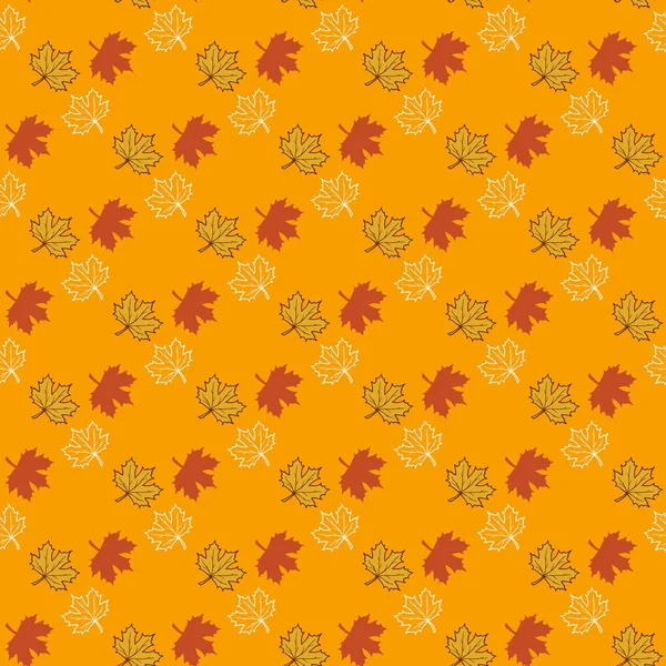 Patrón con hojas de otoño — Vector de stock