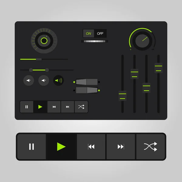 Audio player template — Stock Vector