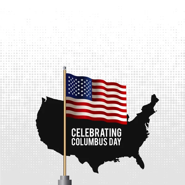 Joyeux jour Columbus carte de voeux — Image vectorielle