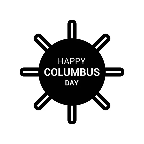 Feliz columbus dia cartão de saudação —  Vetores de Stock