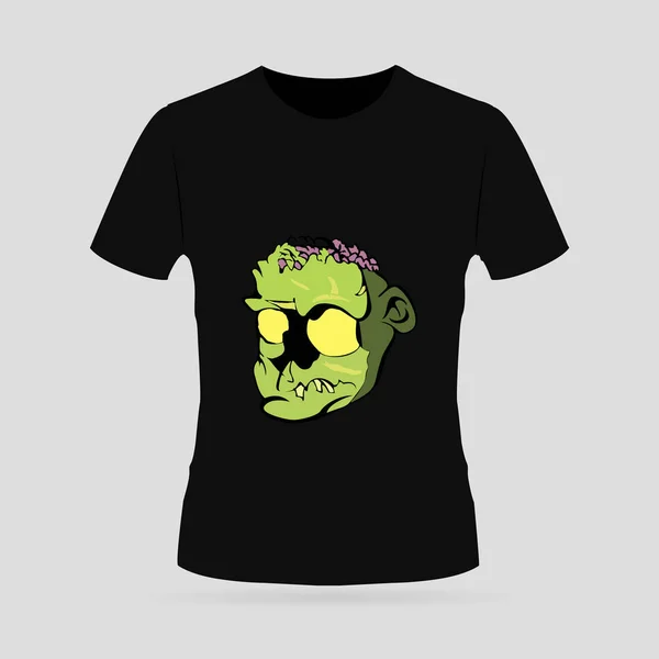 T-shirt con disegno stile Halloween — Vettoriale Stock