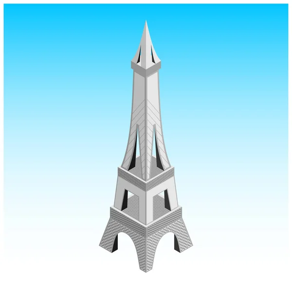 Сірий Ейфелева вежа — стоковий вектор