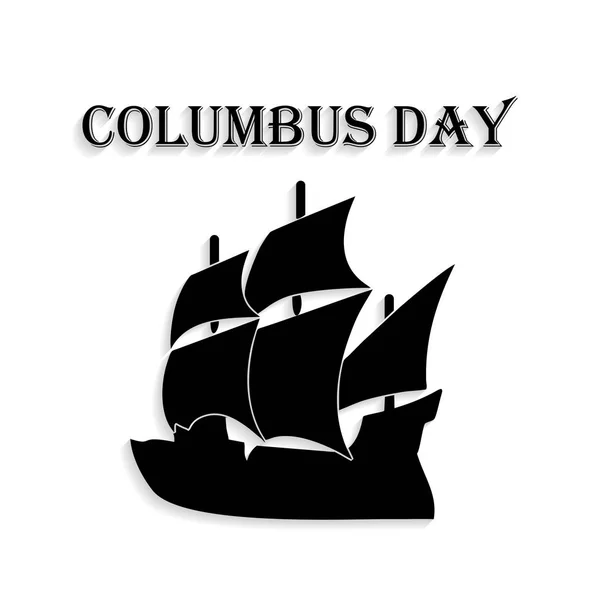 Tarjeta de felicitación feliz día columbus — Vector de stock