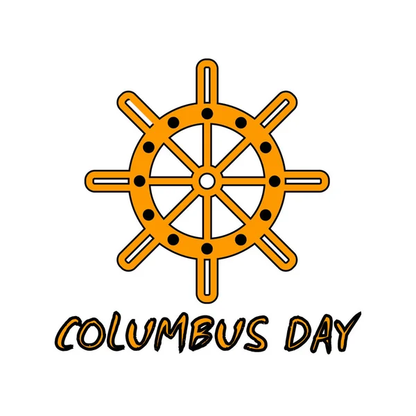 Tarjeta de felicitación feliz día columbus — Vector de stock