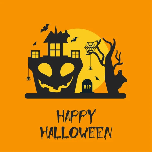 Feliz banner halloween —  Vetores de Stock