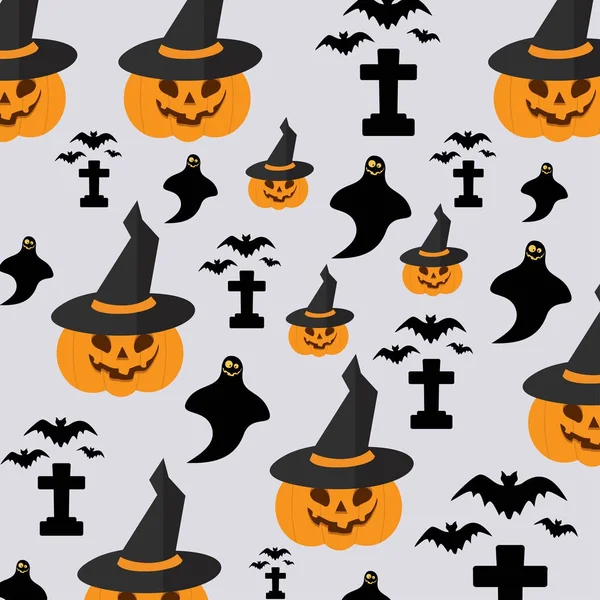 Halloween feestelijk naadloos patroon — Stockvector