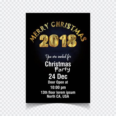 Yaratıcı Merry Christmas 2018 tipografi 