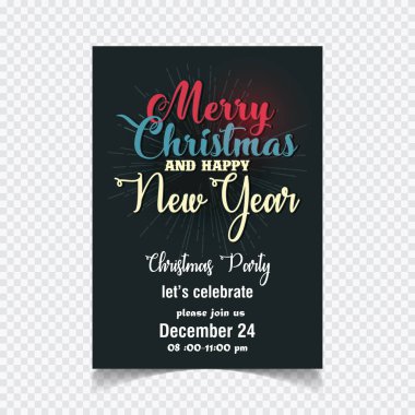 Yaratıcı Merry Christmas tipografi 