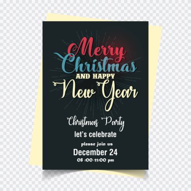 Yaratıcı Merry Christmas tipografi 