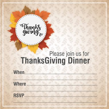 Şükran günü tipografi afiş