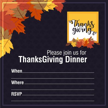 Güzel mutlu şükran günü şablonu