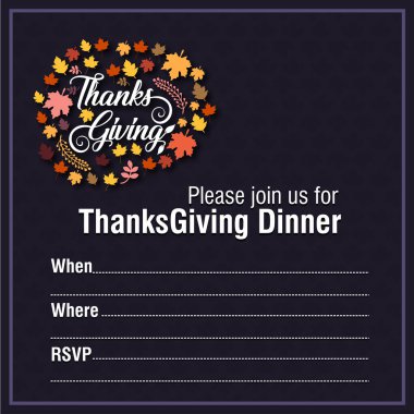 Şükran günü kartı