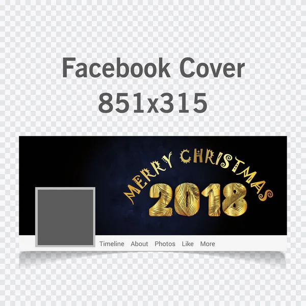Creative Merry Christmas 2018 typography — Stock Vector