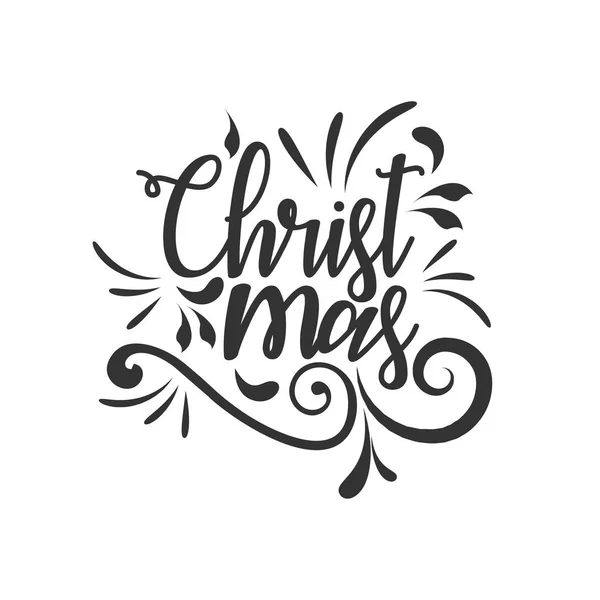 Nuovo Natale creativo tipografia piatta — Vettoriale Stock