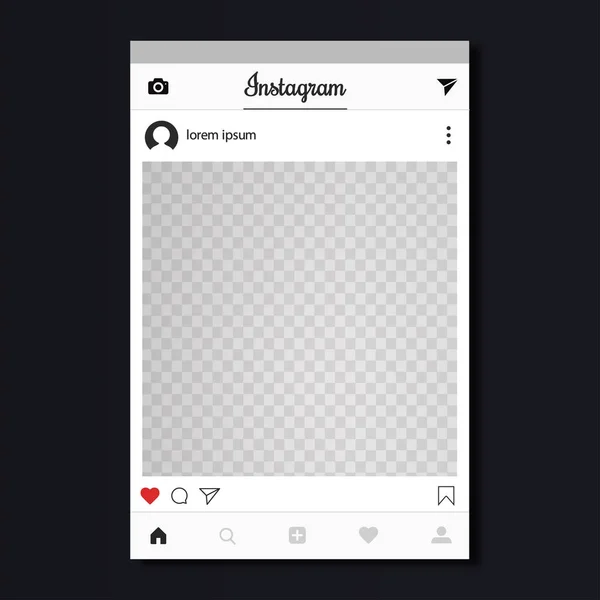 Instagram template design — Stock Vector