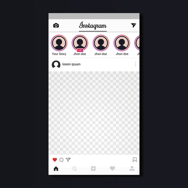 Instagram пост шаблон — стоковий вектор