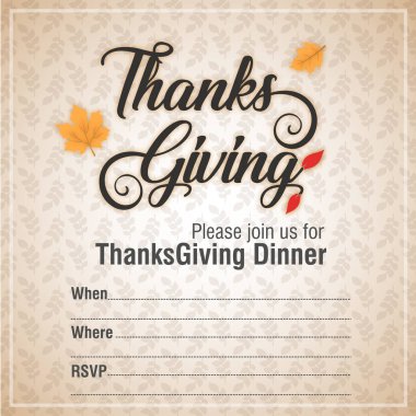 Şükran günü kartı