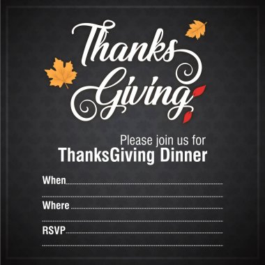 Şükran günü davetiye Banner