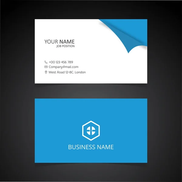 Μπλε και άσπρο επαγγελματική κάρτα — Διανυσματικό Αρχείο