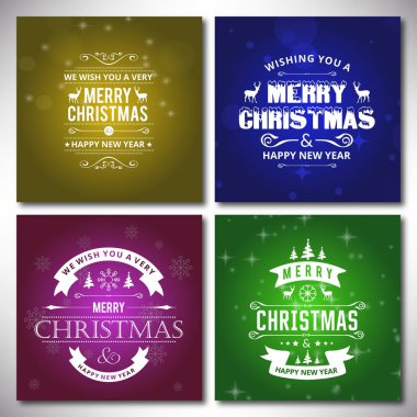 Mutlu Noeller tipografi için tebrik kartları