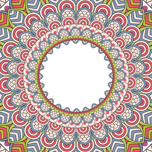 Página Del Libro Para Colorear Con Elemento Decorativo Vintage Mandala — Archivo Imágenes Vectoriales